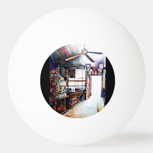 愛は壁ではなく、橋だ 卓球ボール (裏面)