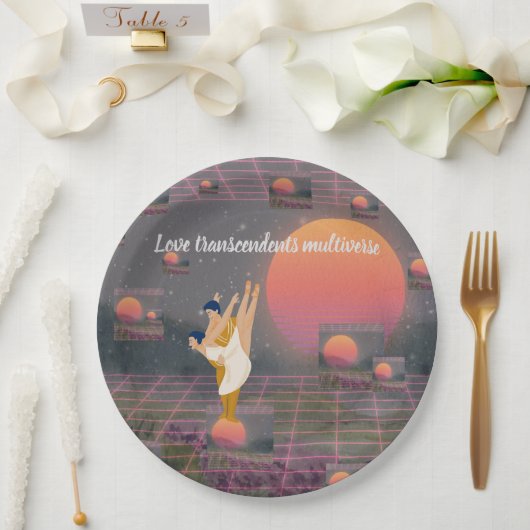 愛は多面性を超える ペーパープレート (ウェディング)