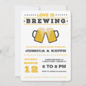 愛は大人のビールを醸造結婚しているブライダルシャワー 招待状 (正面)