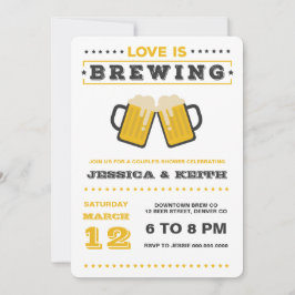 愛は大人のビールを醸造結婚しているブライダルシャワー 招待状