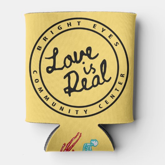 愛は実在円ロゴ 缶クーラー (正面)