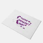 愛は家庭内暴力を傷つけるべきではない認識度モ ドアマット (アングル)