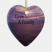 愛は家族の採用-擁護施設--をします セラミックオーナメント (右)