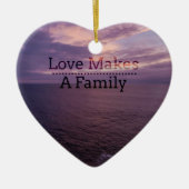 愛は家族の採用-擁護施設--をします セラミックオーナメント (正面)