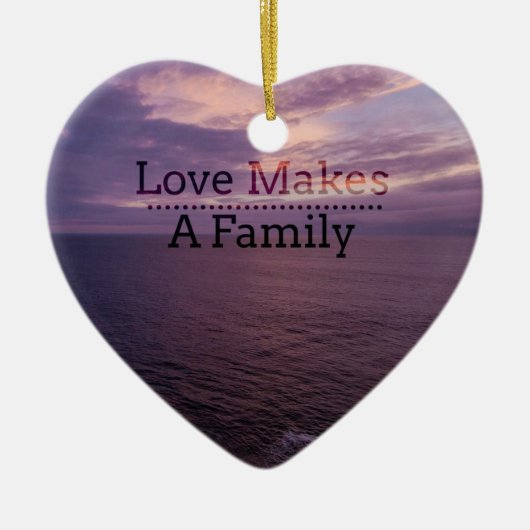 愛は家族の採用-擁護施設--をします セラミックオーナメント (正面)