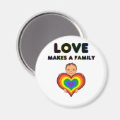 愛は家族の日焼け肌のベビー磁石 マグネット (正面/裏面)