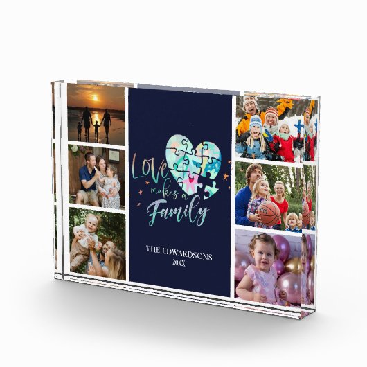 愛は家族の木箱の看板を作る フォトブロック (右)