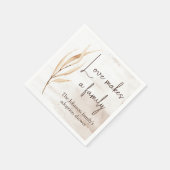 「愛は家族をつくる」養子縁組シャワー スタンダードカクテルナプキン (角)