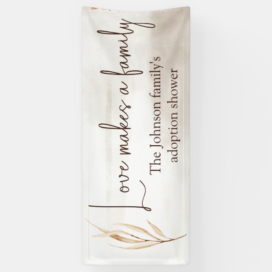 「愛は家族を作る」養子縁組シャワーが大きい 横断幕 (縦)