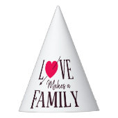 愛は家族-採用のパーティーの供給--を作ります パーティーハット (正面)