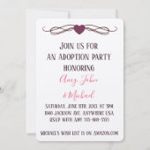 愛は家族-採用の発表--を作ります 招待状 (裏面)