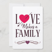 愛は家族-採用の発表--を作ります 招待状 (正面)
