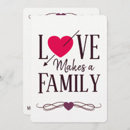 愛は家族-採用の発表--を作ります 招待状