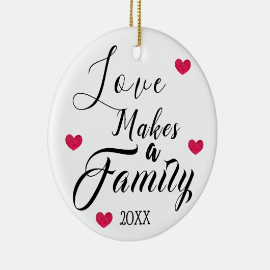 愛は家族-擁護施設の採用--を作ります セラミックオーナメント (右)