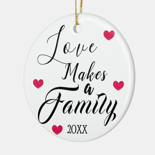 愛は家族-擁護施設の採用--を作ります セラミックオーナメント (左)