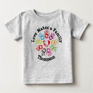 愛は家族-養育関係育てる採用--を作ります ベビーTシャツ