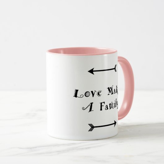 愛は家族-養育関係育てる採用--を作ります マグカップ (正面右)