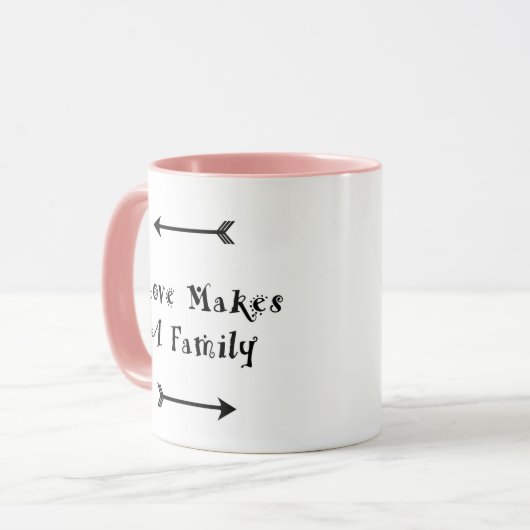 愛は家族-養育関係育てる採用--を作ります マグカップ (正面左)