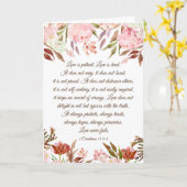 愛は寛容で、愛は親切で、愛は嫉妬しません。愛は自慢せず、慢心せず、礼儀を欠かしません。愛は自分の利益 カード (黄色い花)