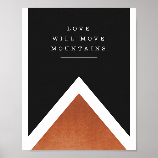 "愛は山を移動する"銅プリント ポスター (正面)
