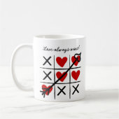 愛は常にコーヒーマグを勝ち取る コーヒーマグカップ (左)