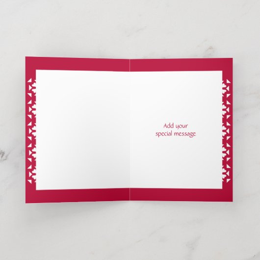 愛は常にパーソナライズされたフォトフォイルのカード 箔シーズンカード (内側レイダウン)