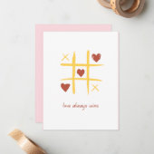 愛は常に勝つ - バレンタインデーのオセロ ノートカード (正面/裏面インサイチュ)