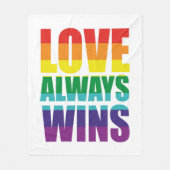 愛は常に勝つ フリースブランケット (正面)