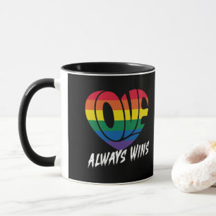 愛は常に勝つLGBTQプライド マグカップ