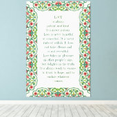 愛は常に忍耐強く親切である。それは決して引用文ではない キャンバスプリント (インサイチュ (ウッドフロア))