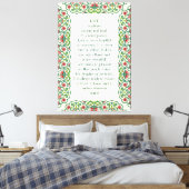 愛は常に忍耐強く親切である。それは決して引用文ではない キャンバスプリント (インサイチュ (寝室))