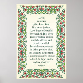 愛は常に忍耐強く親切である。それは決して引用文ではない ポスター