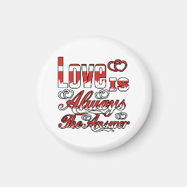 愛は常に答えマグネットボタン マグネット