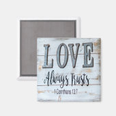 愛は常に素朴な金属を信頼する マグネット (正面/裏面)