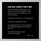 愛は常に詩のポスターブラを見つけるだろう ポスター (正面)