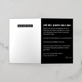 愛は常に道を見つける 詩 詩人 箔グリーティングカード (外側レイダウン)