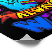 愛は常にASLろう者認識度ゲイプライドLGB ポスター (角)