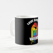 愛は常にLGBTゲイを勝ち取る コーヒーマグカップ (正面左)