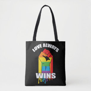愛は常にLGBTゲイを勝ち取る トートバッグ