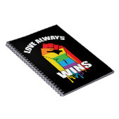 愛は常にLGBTゲイを勝ち取る ノートブック (右側)