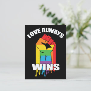 愛は常にLGBTゲイを勝ち取る ポストカード