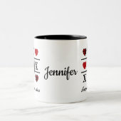 愛は常にTic Tacつま先レッドバッファローのハートを勝ち取る ツートーンマグカップ (中央)