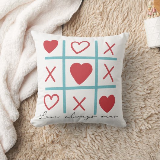 愛は常にTic Tac Toe勝ち クッション (ブランケット)