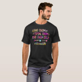 愛は彼ら与えを甘やかすバック絞り染めミームライフマザー Tシャツ (正面フル)