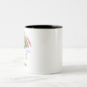 愛は心で教えるキュートな虹の先生 ツートーンマグカップ (中央)
