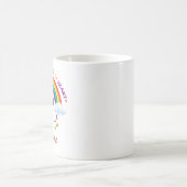 愛は心を込めて教える キュートな虹の先生 コーヒーマグカップ (中央)