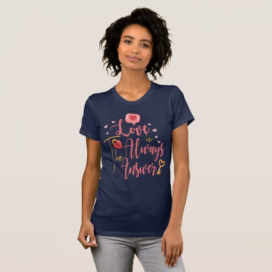愛は必ず答えだ Tシャツ (正面フル)