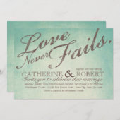 愛は必素朴結婚ず 招待状 (正面/裏面)