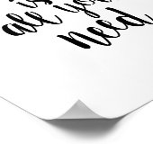 愛は必要なものすべて感動的引用文アートプリント ポスター (角)