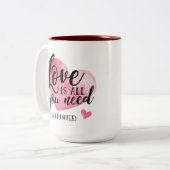 愛は必要なものすべて、コーヒーマグ ツートーンマグカップ (正面左)
